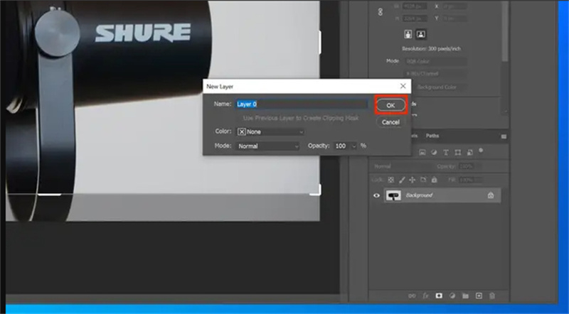 photoshop make background transparent