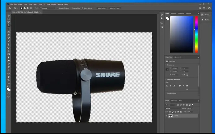 photoshop transparent background