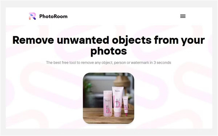 온라인에서 사진의 글자 제거 photoroom