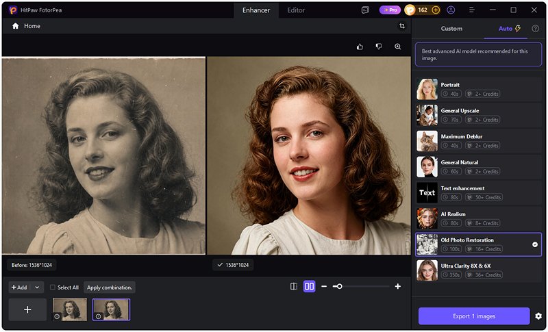 restore old damaged photo with hitpaw