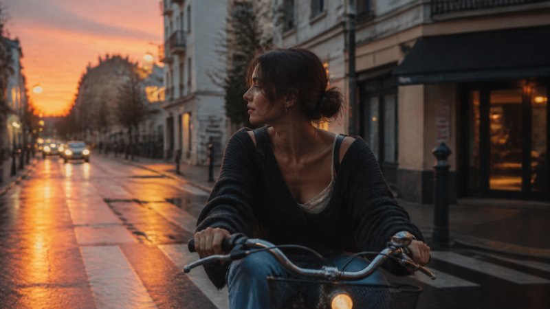 riding bike lofi dusk filter