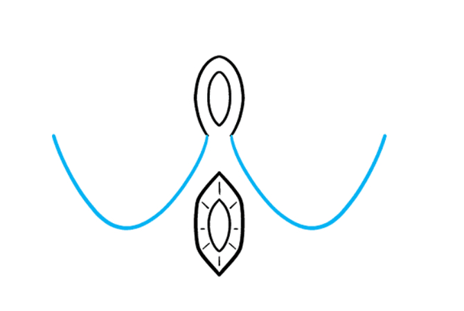 two curved u-shaped arches added on both sides of the center point