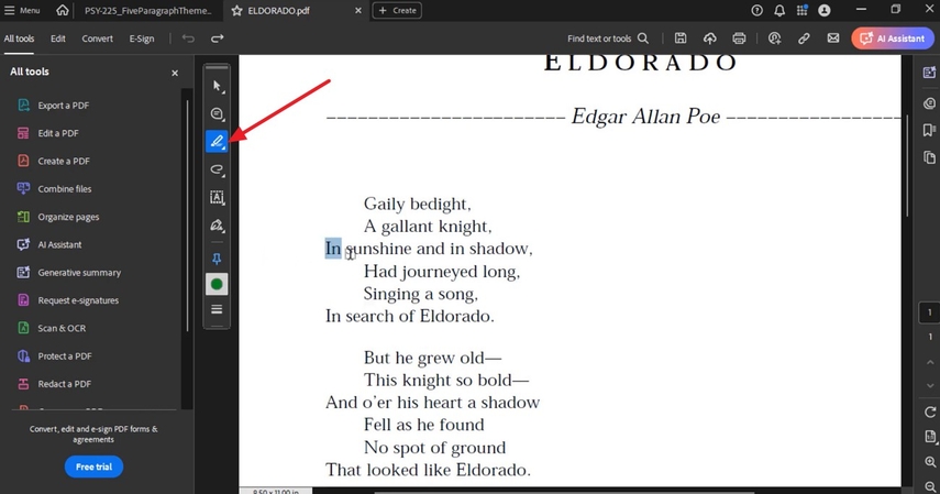 adobe highlights annotate pdf files