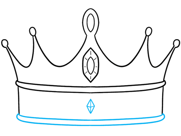 lower band connected with curved lines and a small diamond added in the middle