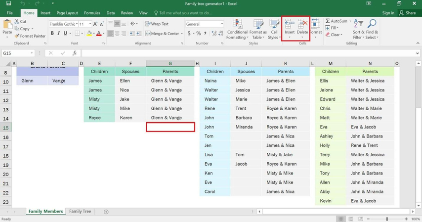 how to make a family tree