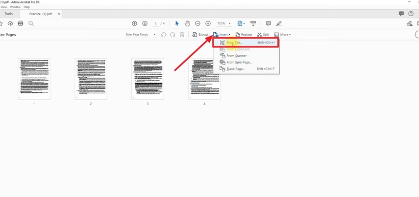 insert edit a pdf adobe acrobat
