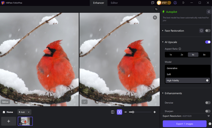 preview the enhancement