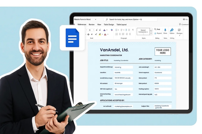 word doc fillable using word controls