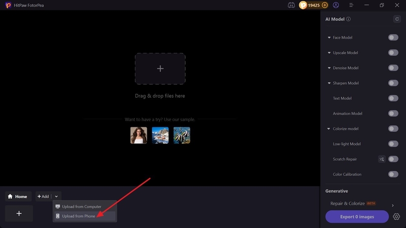 add pdf images from phone