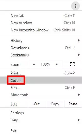 choose cast option