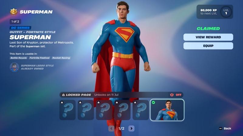 unlock superman in fortnite