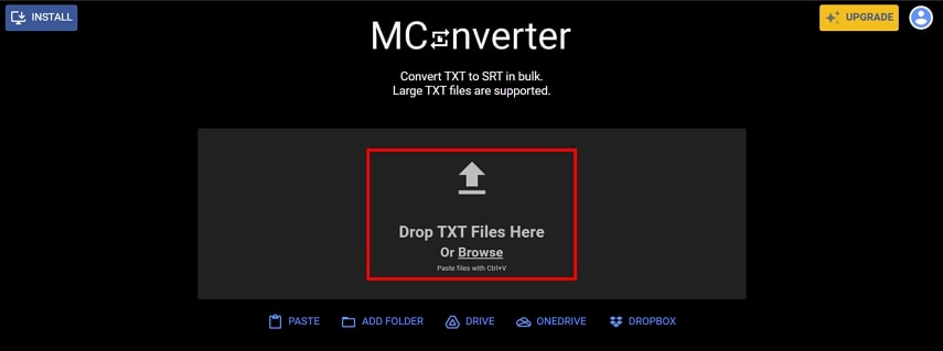 agregar archivo a mconverter