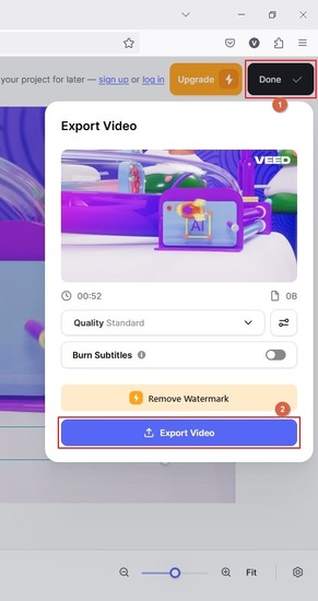 アニメーション字幕付きの動画をエクスポート