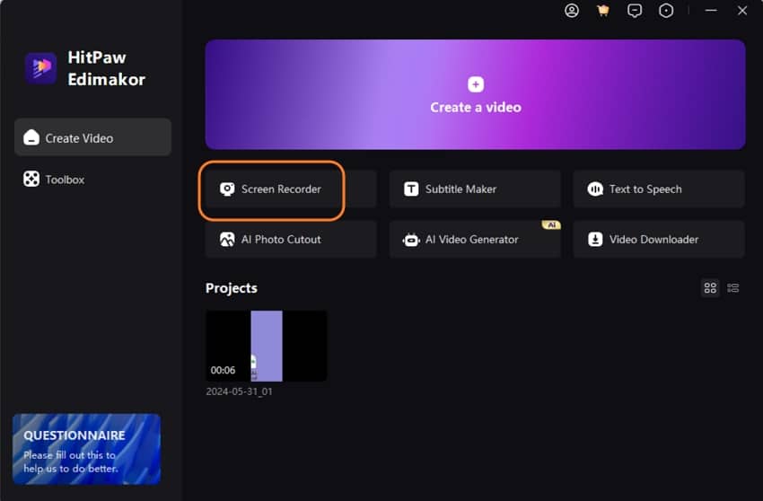 hitpaw edimakor screen recorder guide 1