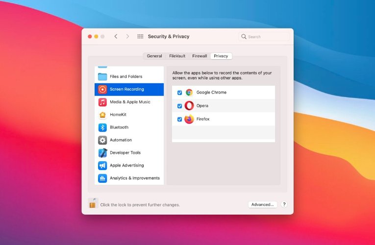 enable screen recording for software on mac