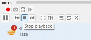 vlc stop recording screen