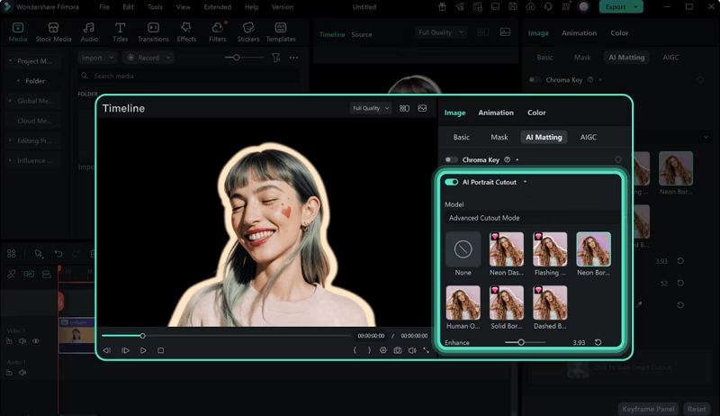 access video bg remover ai portrait feature