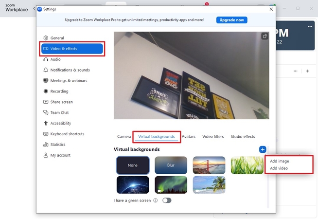 zoom background blur new virtual background