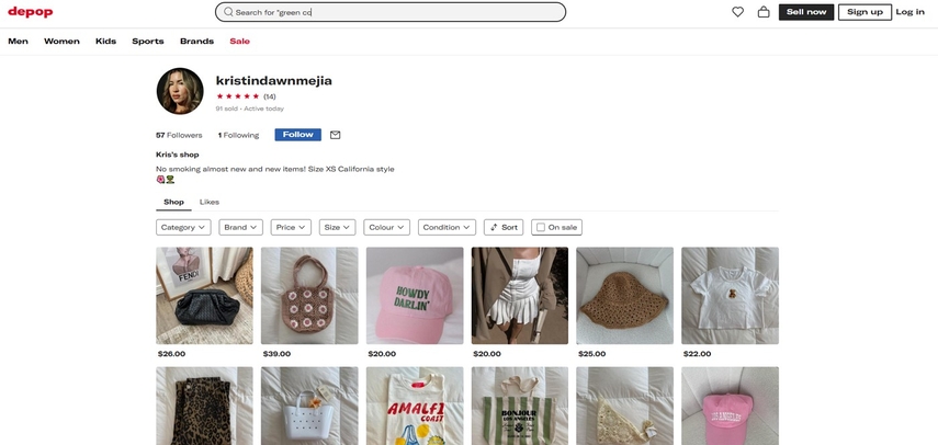 sell items instantly depop sho brand