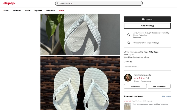 sell items quickly depop detailed images