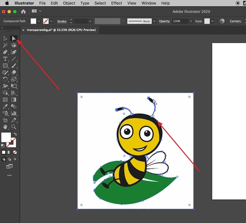 separate object checkered background illustrator