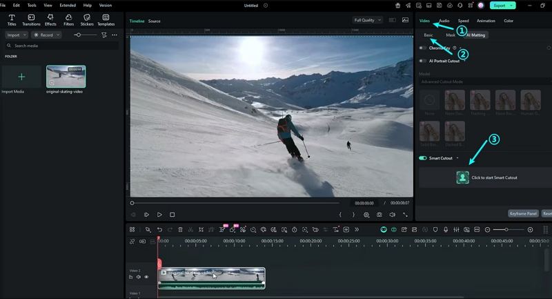 find smart cutout in ai tools