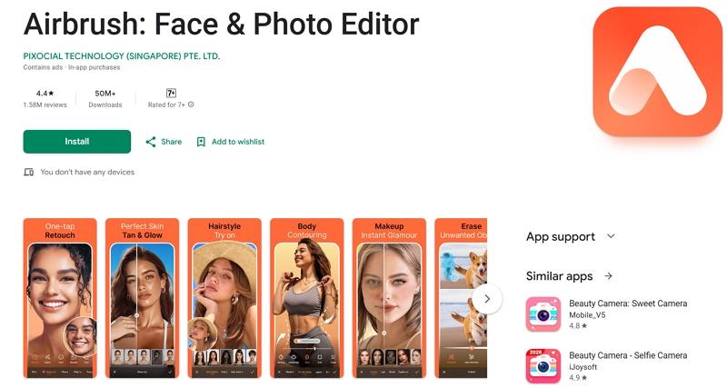 install airbrush video app