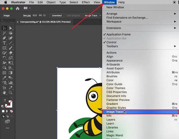 checkerboard background in illustrator image trace