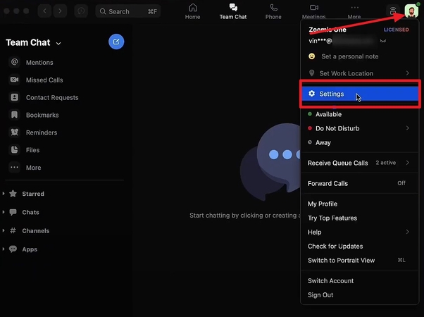 access settings zoom blur background