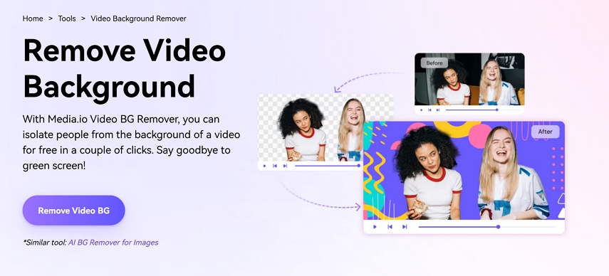 media.io remove video BG
