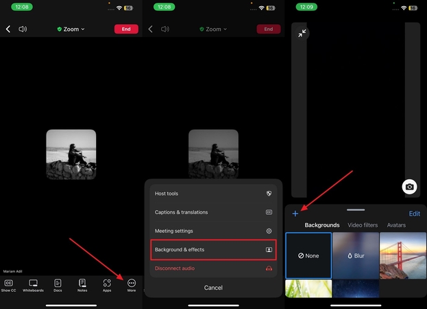 zoom app blur background virtual effect