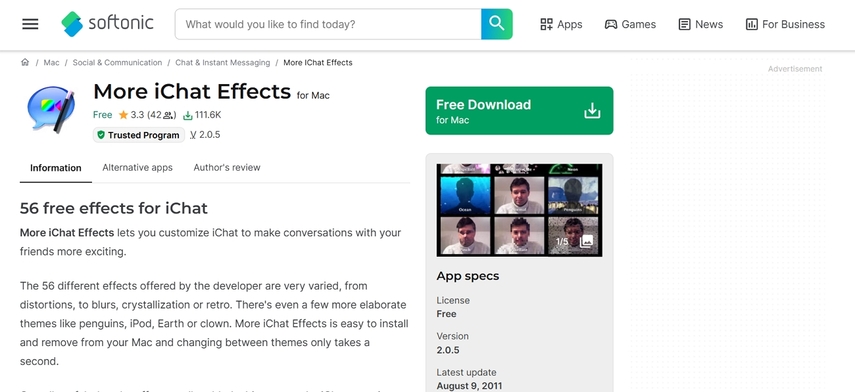 download more ichats effects app mac
