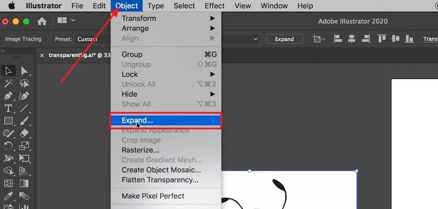 checkered background remove illustrator