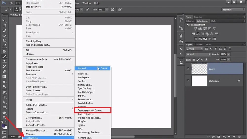 get rid checkered background photoshop