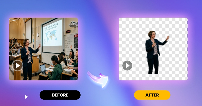 remove lecture video background