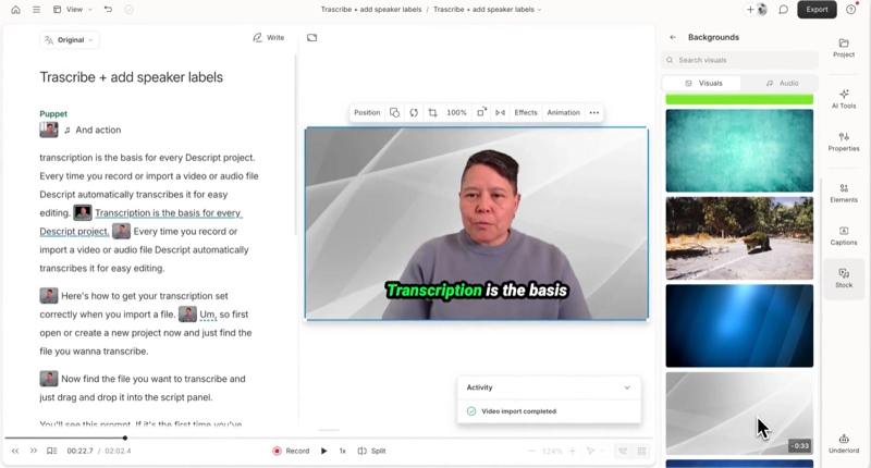 replace video background