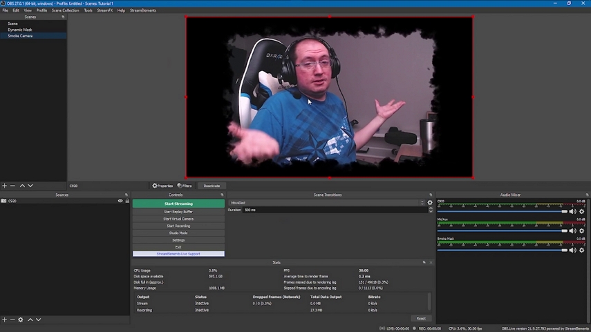 remove obs video background