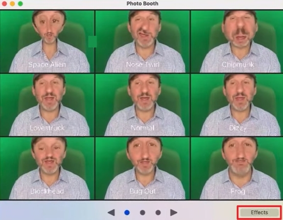 applying macbook photo booth filters