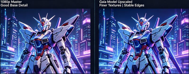 1080p to 4k via gaia hq