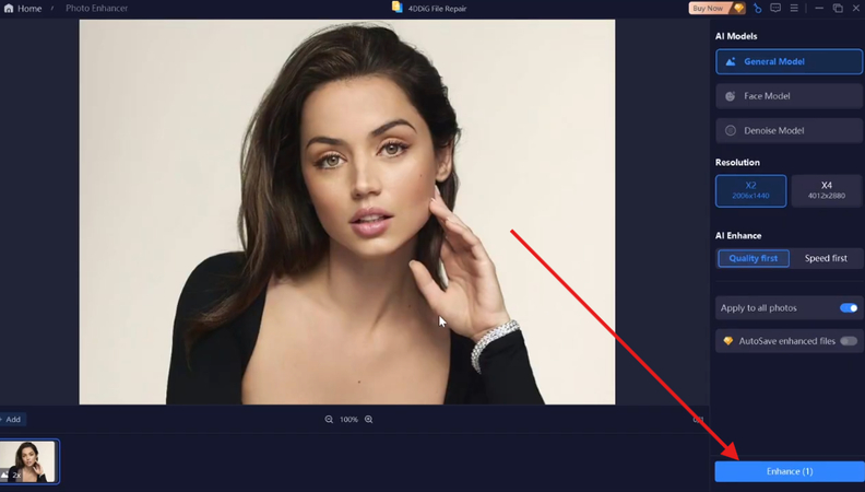 export enhanced image in 4ddig photo enhancer