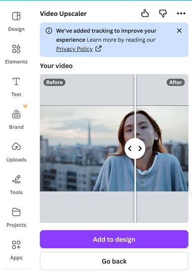 add enhanced video to canva design