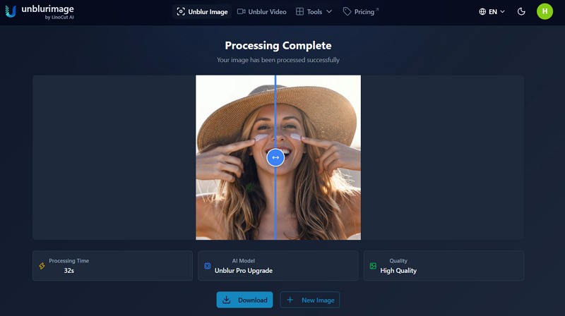AI Image Deblurring Before and After Comparison