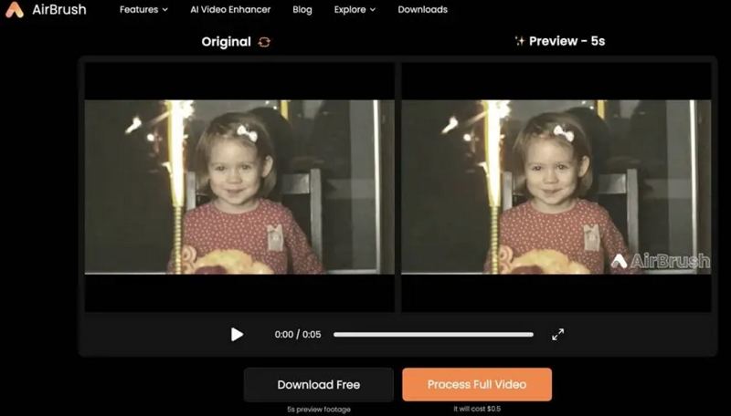 airbrush ai video enhancer process
