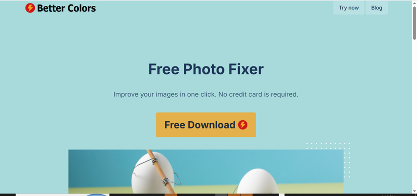 Better Colors photo editor interface workspace displaying color adjustment sliders and preview panel