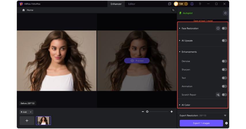 click on ai enhancer
