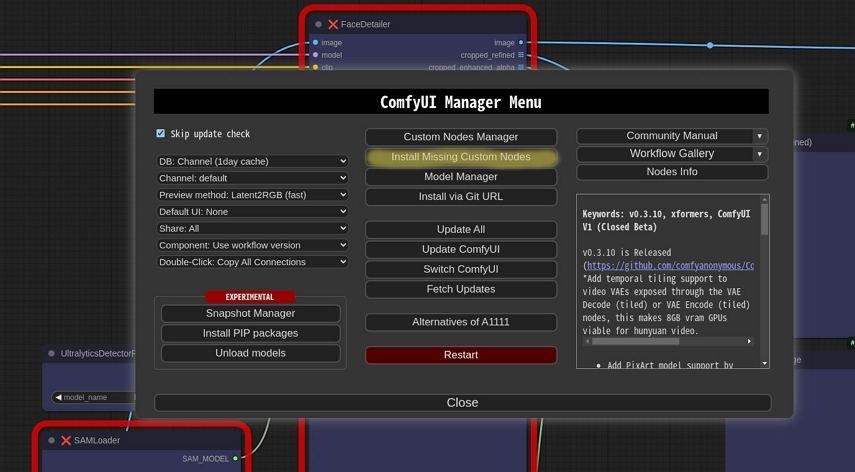 ComfyUI manager