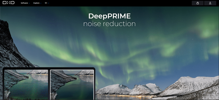 homepage screenshot von deepprime noise reduction tool