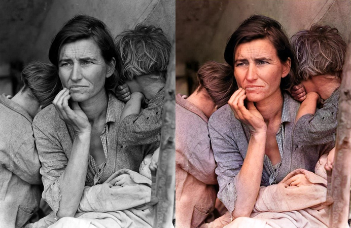 deoldify ai before and after colorization result