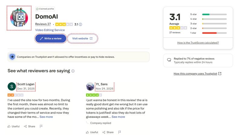 domoai trustpilot review