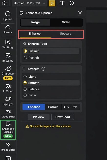 dzine ai video upscaler video part